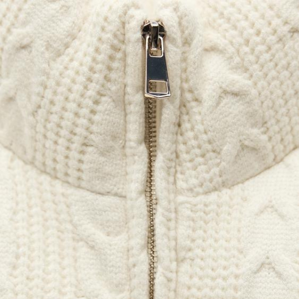 The Vienna Cable-Knit Puffer Jacket