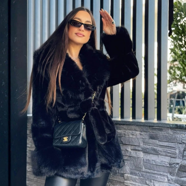 The Jessa Faux Fur Wrap Coat