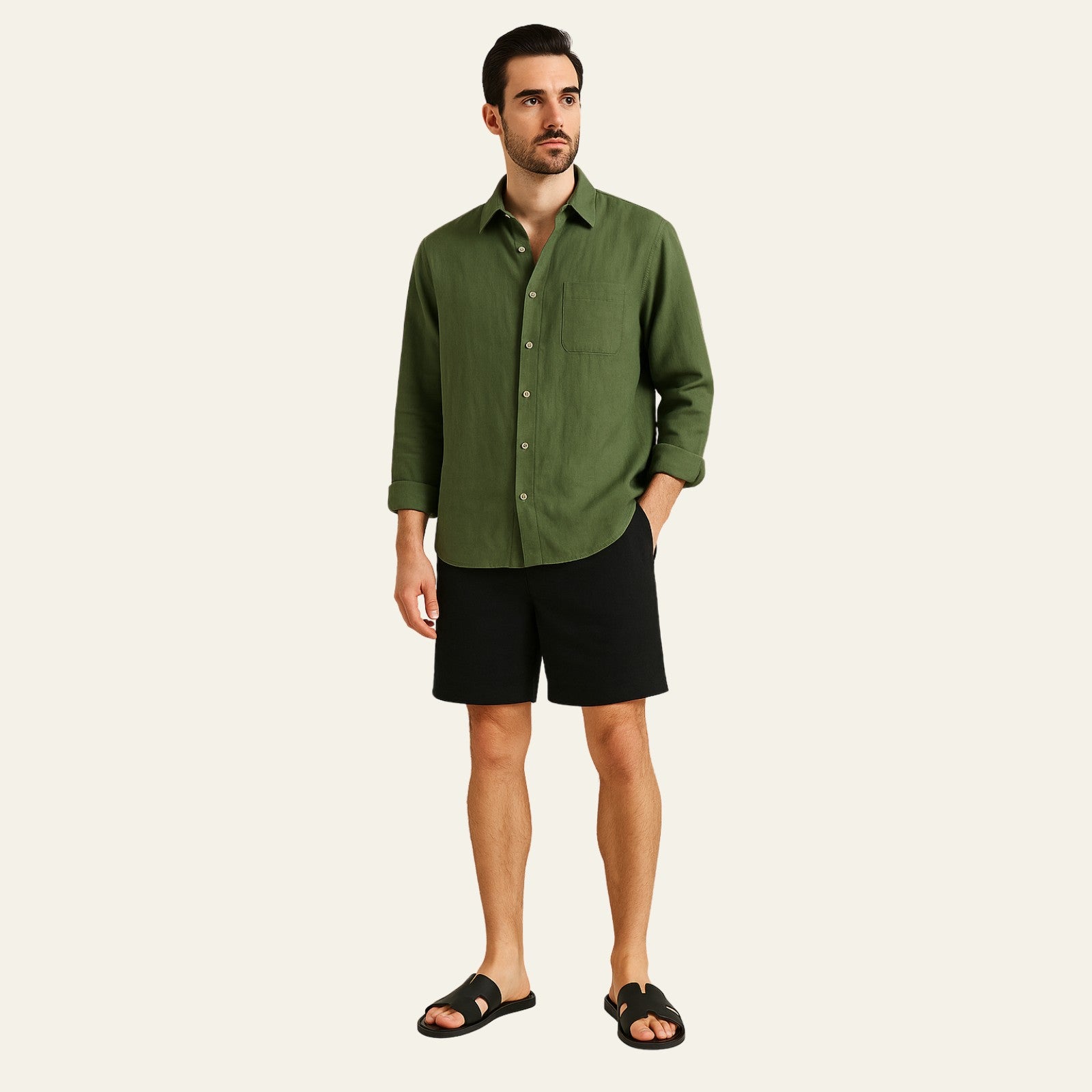 The Solstice Linen Set Black