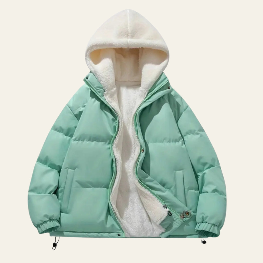 The Aspen Fleece-Lined Hooded Puffer Jacket