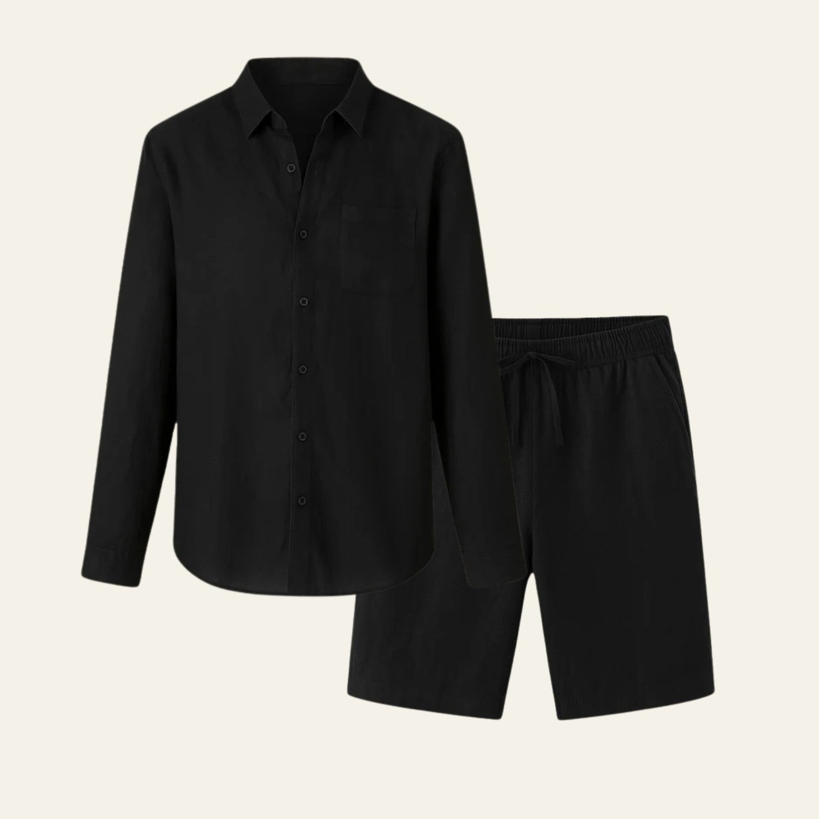 The Solstice Linen Set Black
