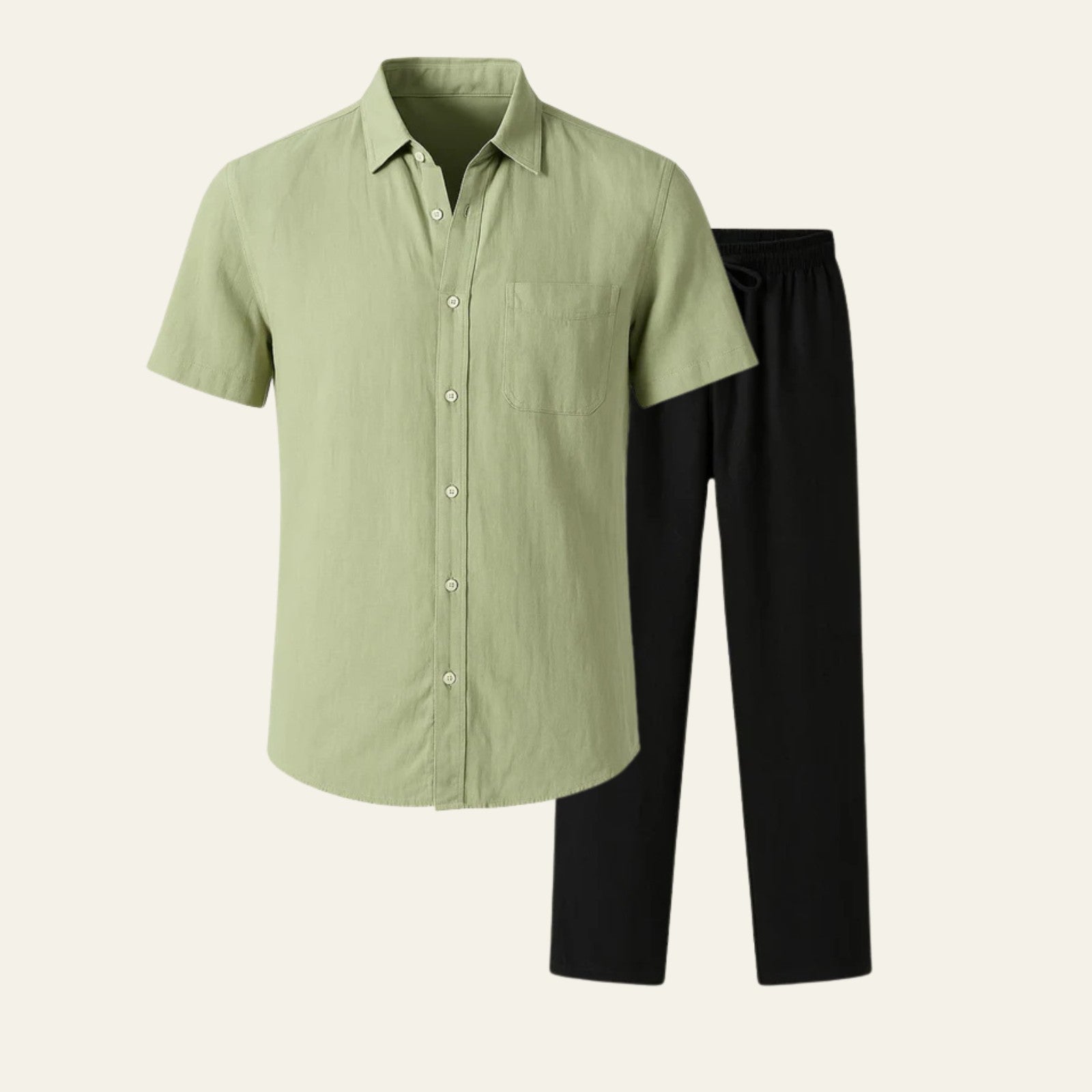 The Provençal Linen Set Black