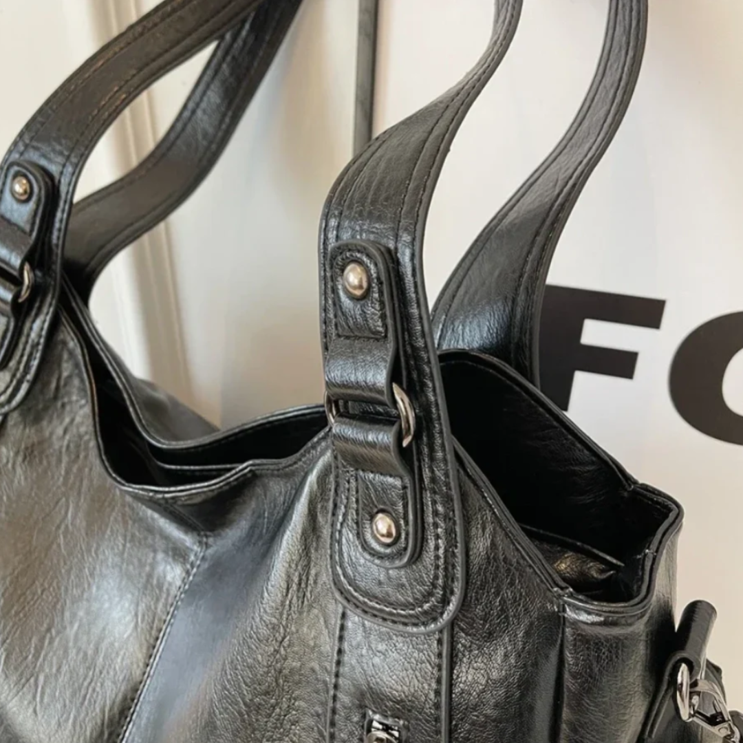 The Turin Leather Crossbody Tote Bag