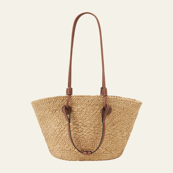 The Sorrento Double-Strap Straw Tote