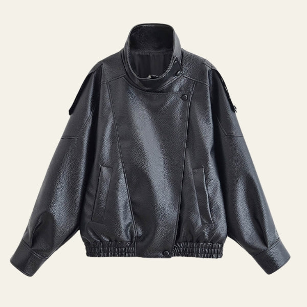 The Lucille Asymmetrical Leather Jacket