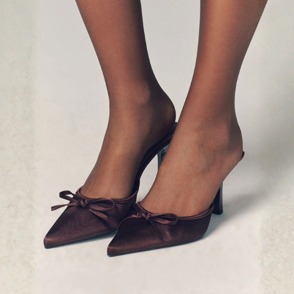The Verona Bow-Detail Slingback Heels