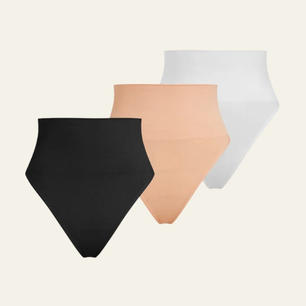 The Sculpt High-Rise Ribbed Thong Set