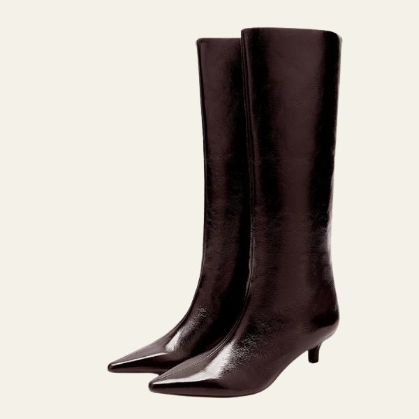 The Bordeaux Pointed Knee Boot