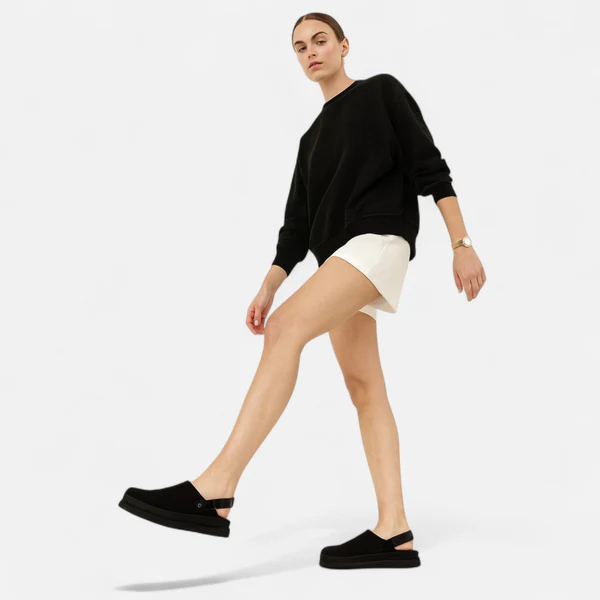 The Solara Cozy Sling-Back Slippers