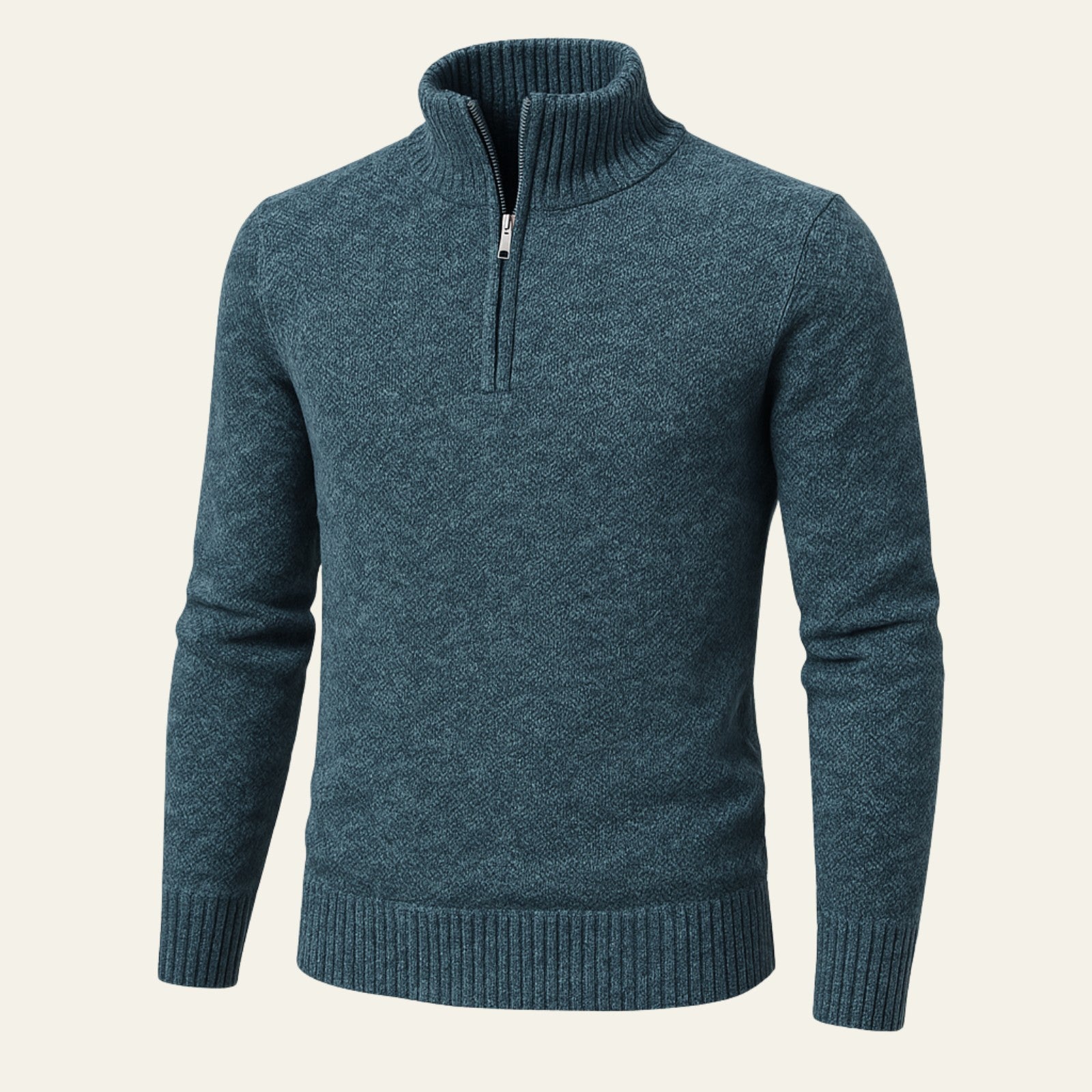 The Marseille Textured Zip Knit Sweater