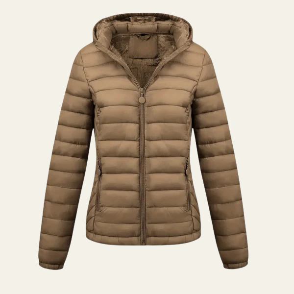 The Solenne Lightweight Hooded Winter Jacket