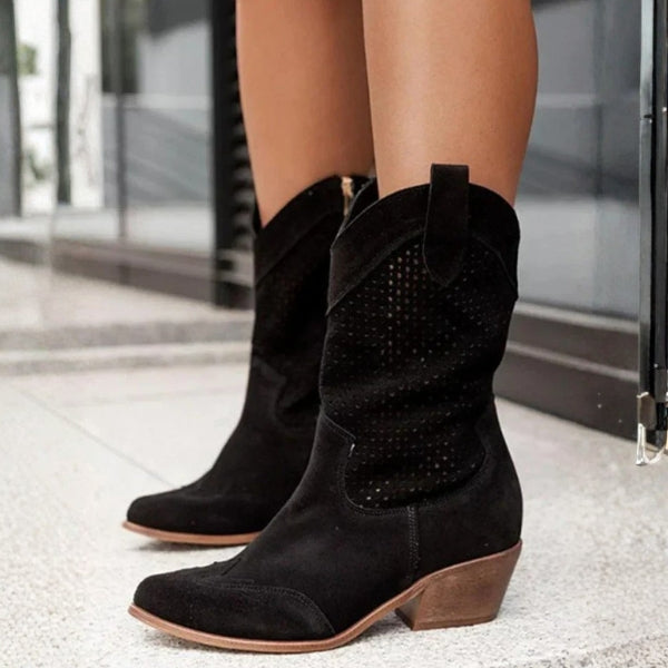The Sedona Perforated Western Boots