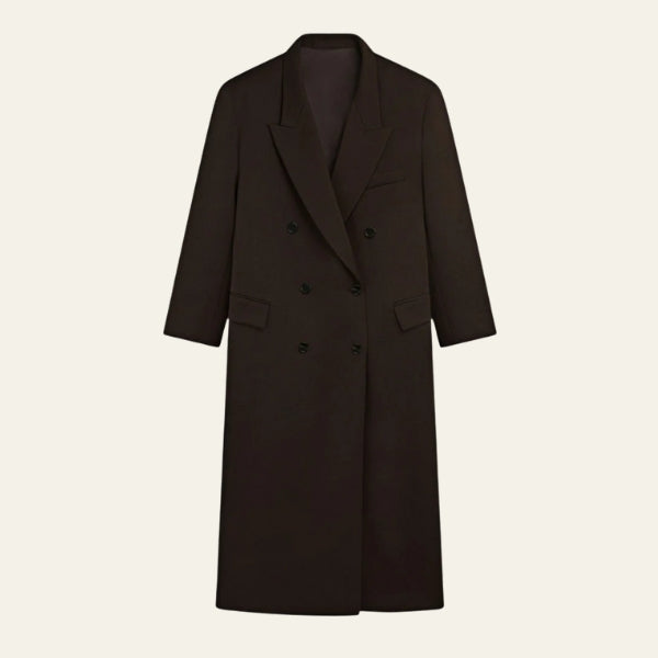 The Milano Double-Breasted Long Coat