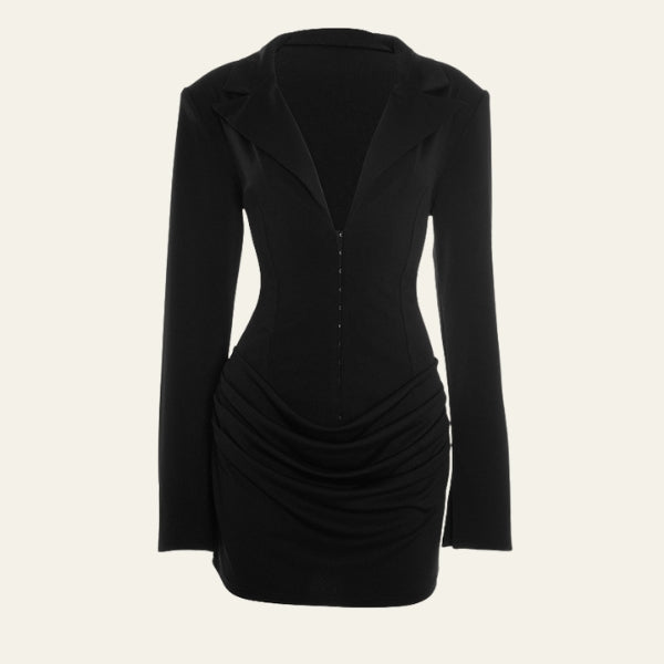 The St. Moritz Hook-Closure Blazer Mini Dress