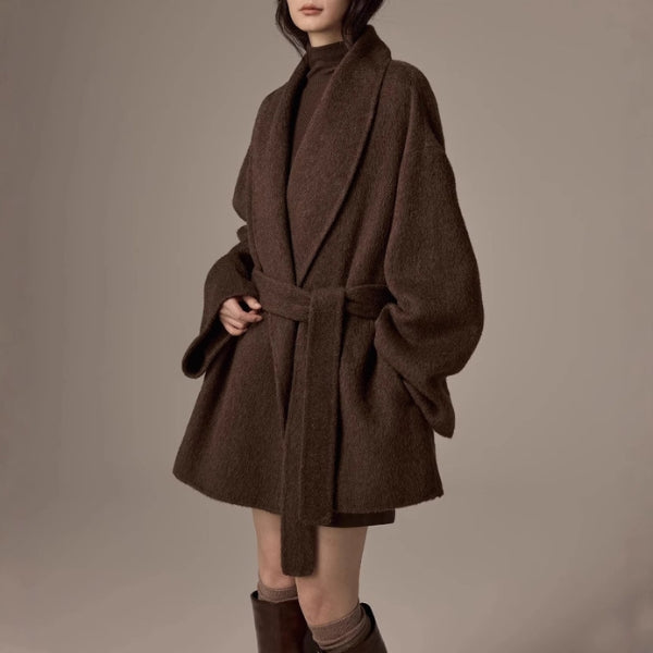 The Aspen Belted Wrap Coat