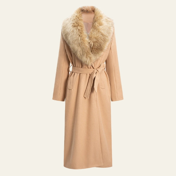 The Sienna Faux-Fur Collar Wrap Coat