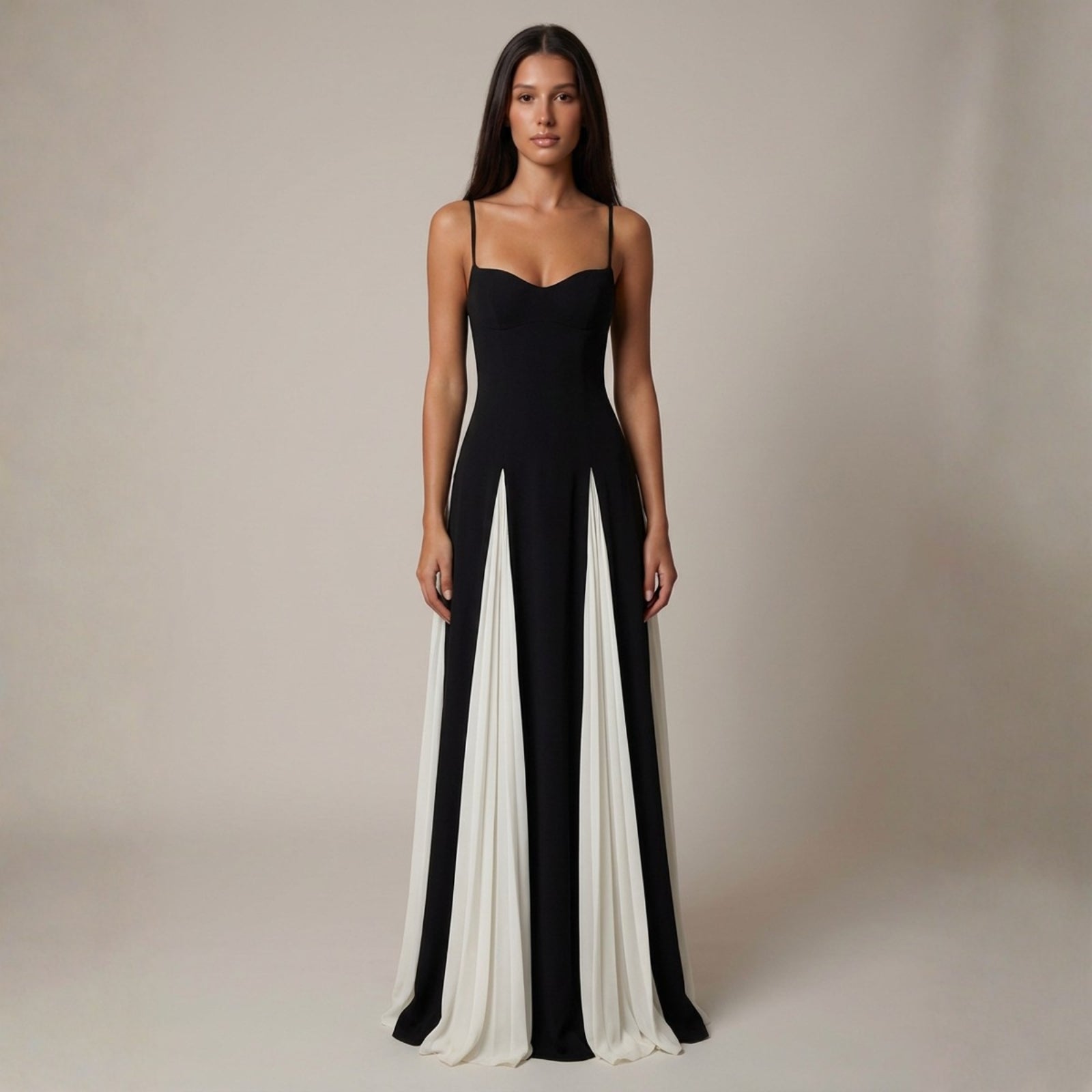 The Atlas Contrast Panel Maxi Dress