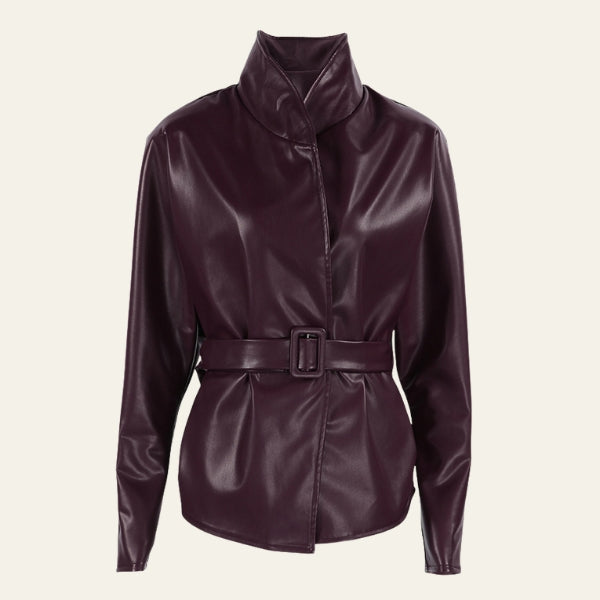 The Milan Belted Leather Jacket