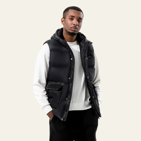 The Hudson Quilted Hooded Puffer Vest