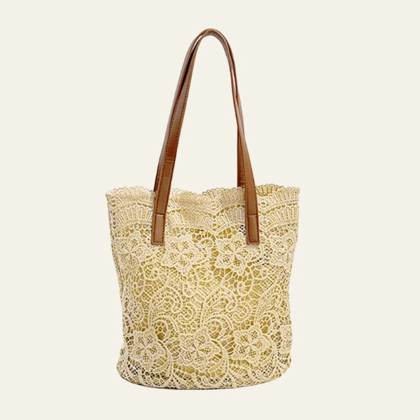 The Santorini Lace-Inspired Tote Bag
