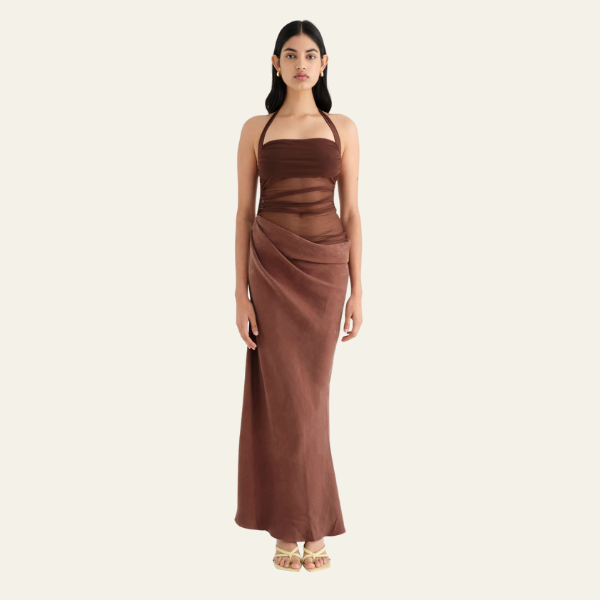 The Lisbon Draped Evening Dress
