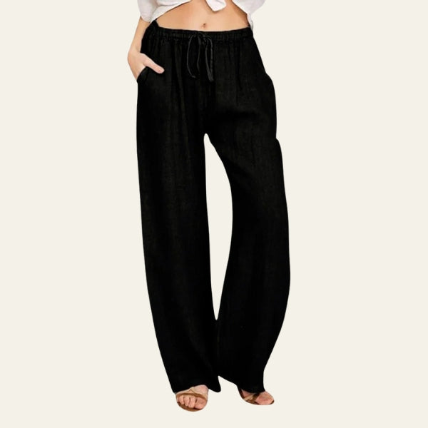 The Ibiza Drawstring Wide-Leg Trousers