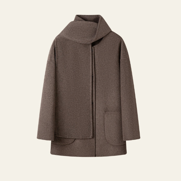 The Verona Asymmetric-Collar Short Coat