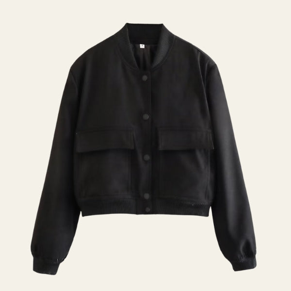 The Soho Cropped Snap-Front Jacket