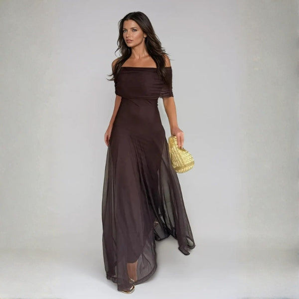 The Santorini Mesh Maxi Dress