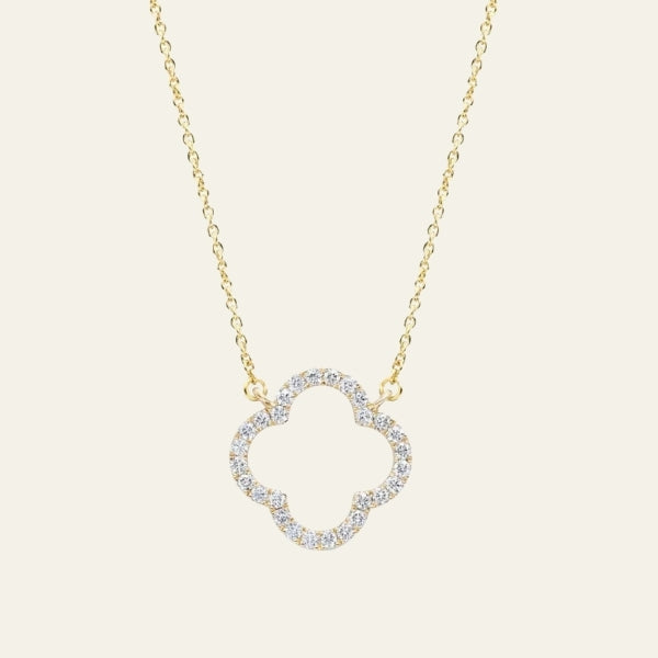 The Capri Pavé Clover Necklace