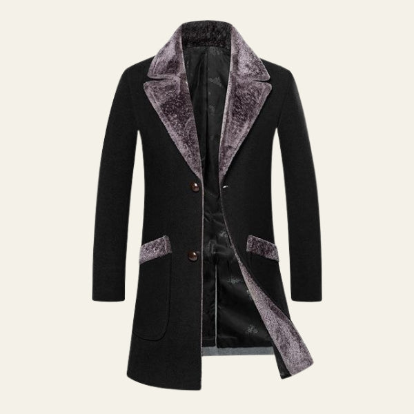 The Vienna Faux-Fur Collar Overcoat