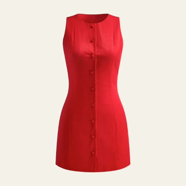 The Capri Button-Front Mini Dress