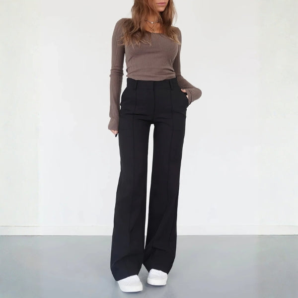The Milan Tailored Wide-Leg Trousers