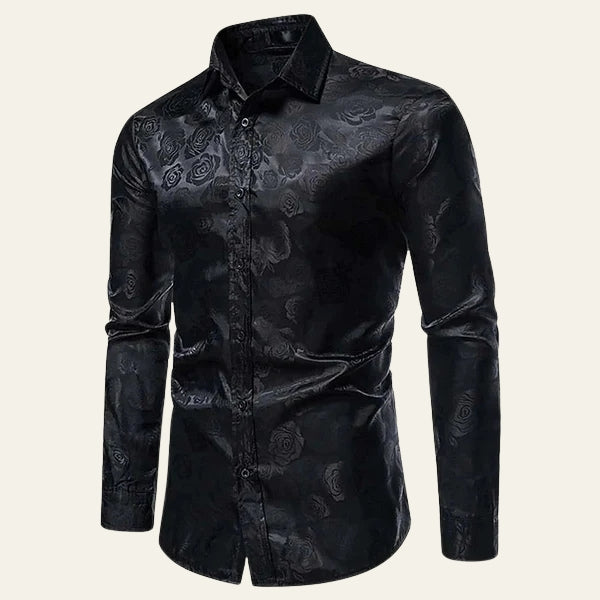 The Montecarlo Gloss-Finish Floral Dress Shirt