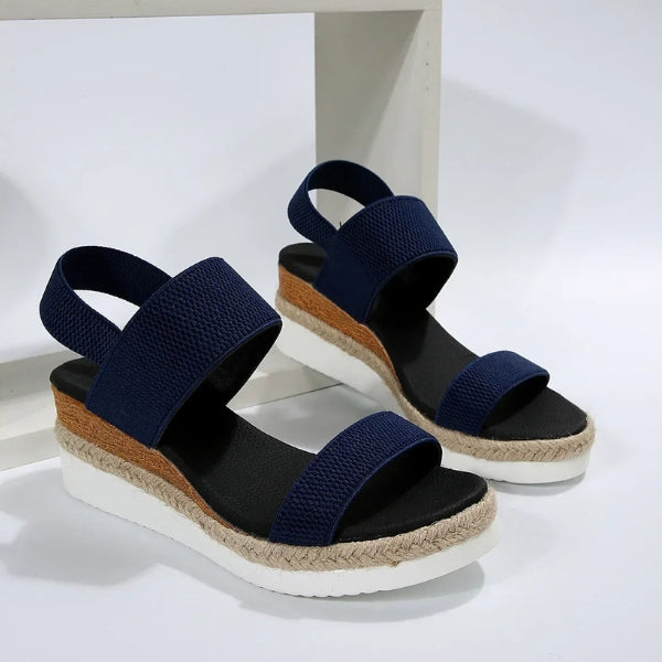 The Riviera Elastic-Strap Espadrille Sandals