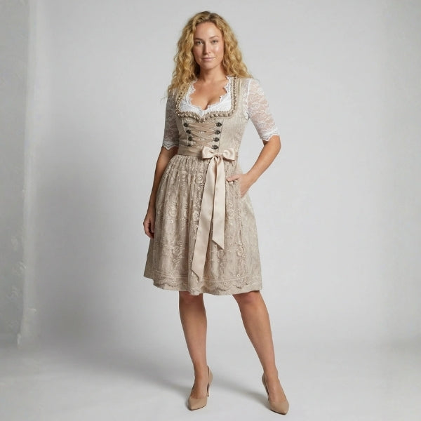 The Salzburg Lace-Up Midi Dress