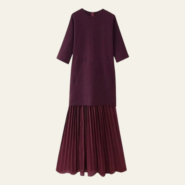 The Verona Pleated Knit Dress