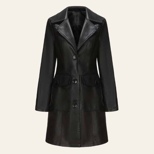 The Milan Leather Trench Coat