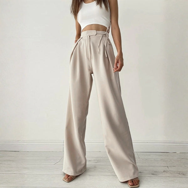 The Marseille Pleated Wide-Leg Trousers