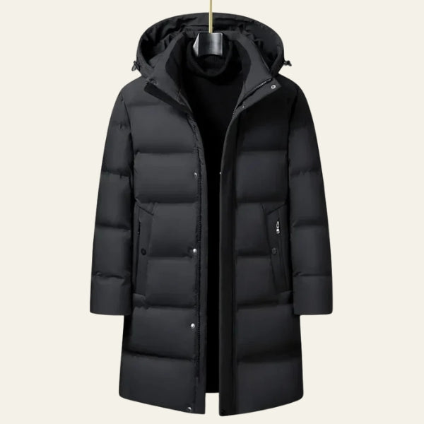The Aspen Hooded Quilted Long Puffer Jacket