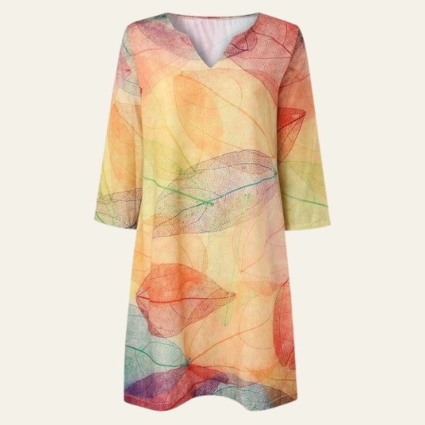 The Amalfi Leaf-Print Midi Dress