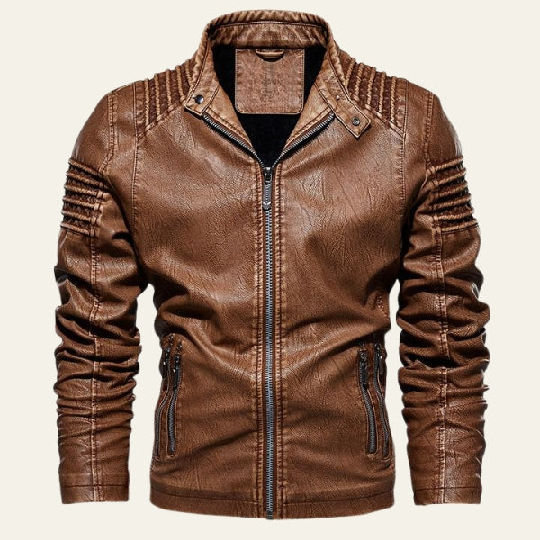 The Berlin Ribbed Leather Jacket