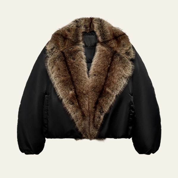 The Aspen Faux-Fur Collar Bomber Jacket