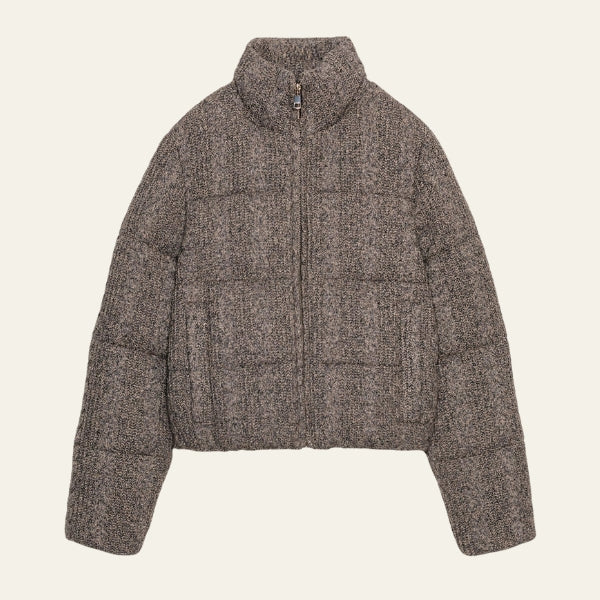 The Aspen Textured Zip Puffer Jacket
