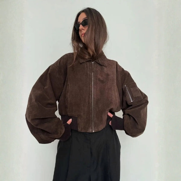The Oslo Suede Bomber Jacket