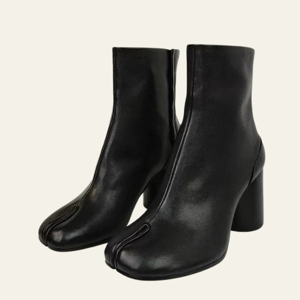 The Kyoto Split-Toe Block Heel Ankle Boots