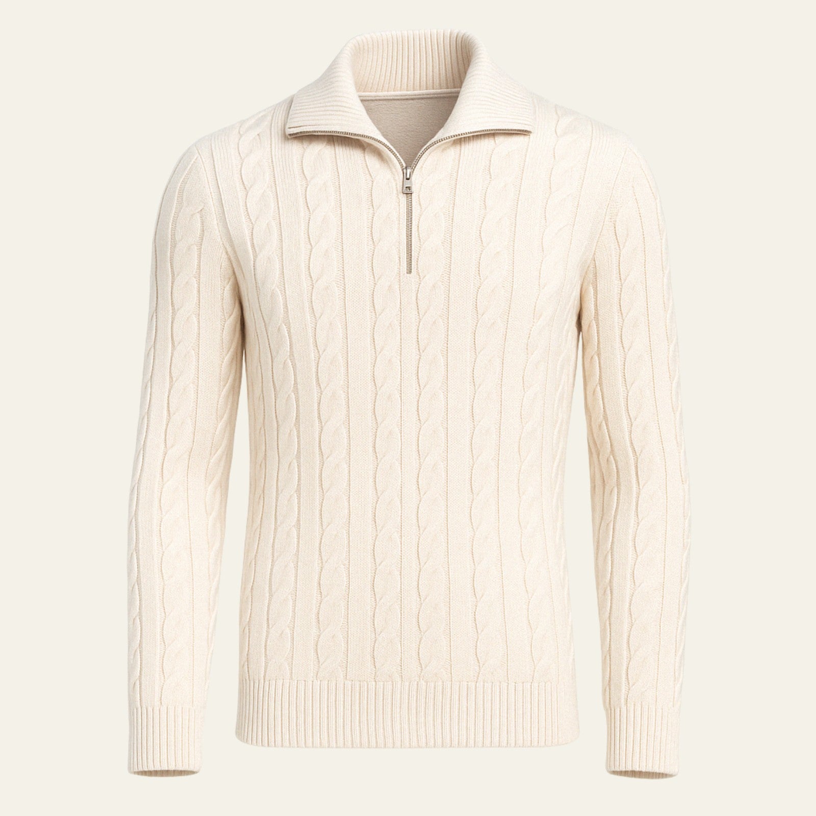 The Vienna Estate Zip Knit Sweater