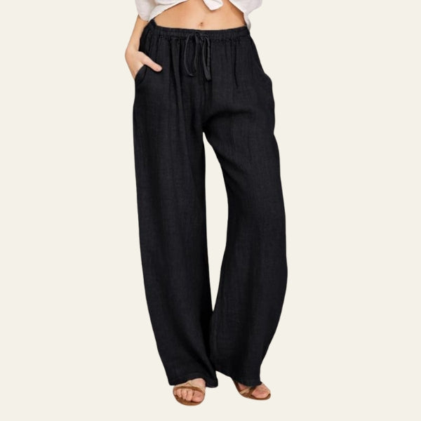The Riviera Drawstring Wide-Leg Trousers