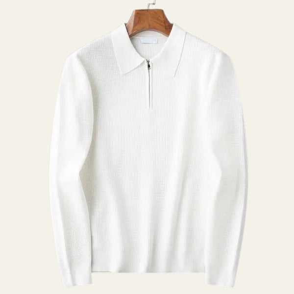 The Kyoto Ribbed Zip Pullover