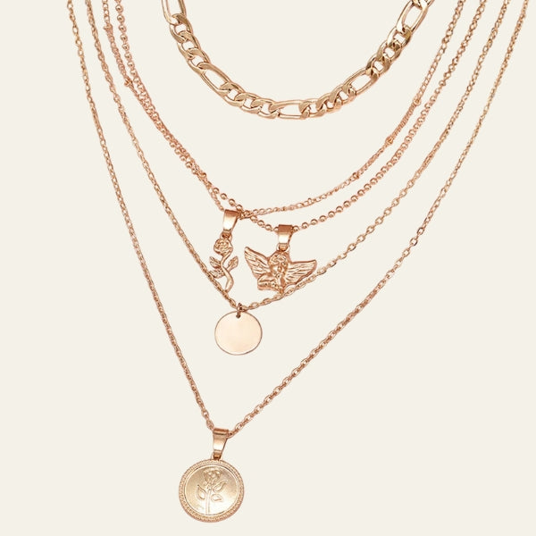 The Siena Layered Pendant Necklace Set